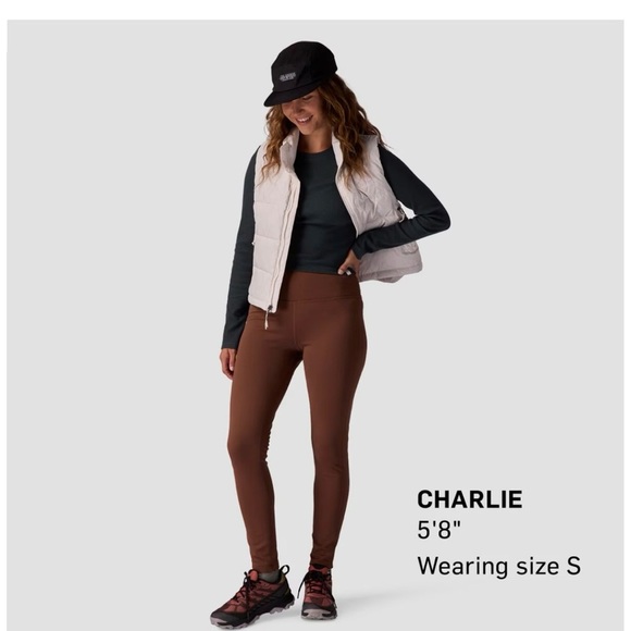 Stoic Fleece Lined Navy Blue Leggings - Picture 1 of 7